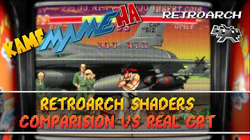 Retroarch Shaders Comparison vs Real CRT  - 4K 60fps UHD