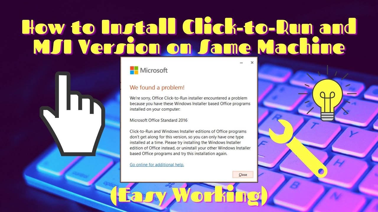 💾How To Fix MSI and Click to Run Windows (Easy Working) - YouTube