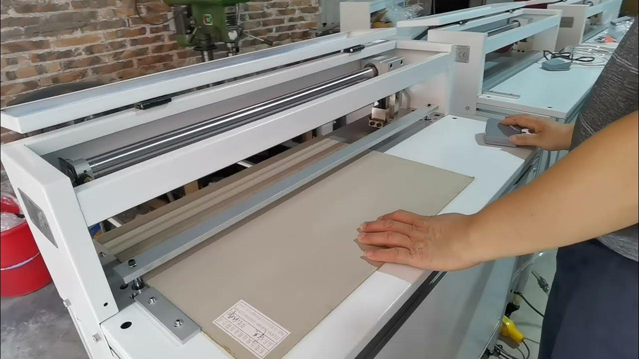 Semi-automatic grey board grooving machine to Russia/строгальный станок ...