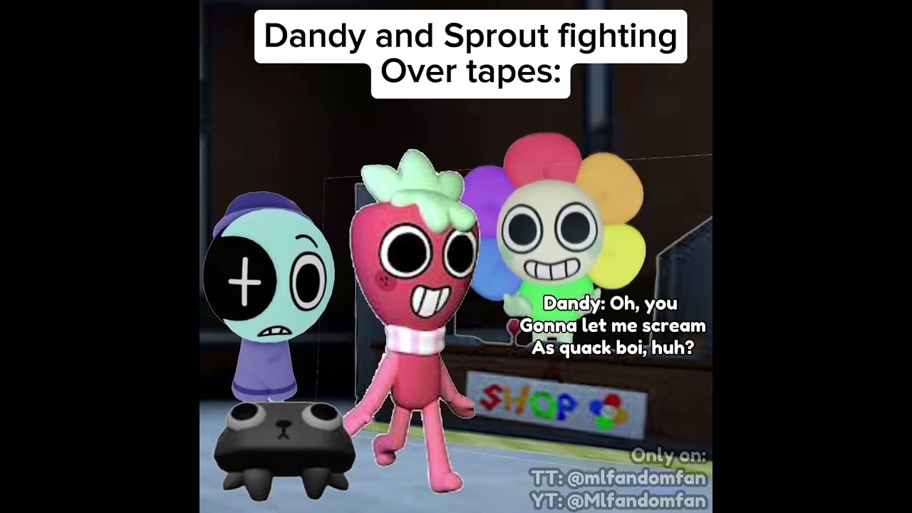 Dandy was pulling Sprout’s hair on that part #dandysworld #nosurprises #memes #alightmotion .