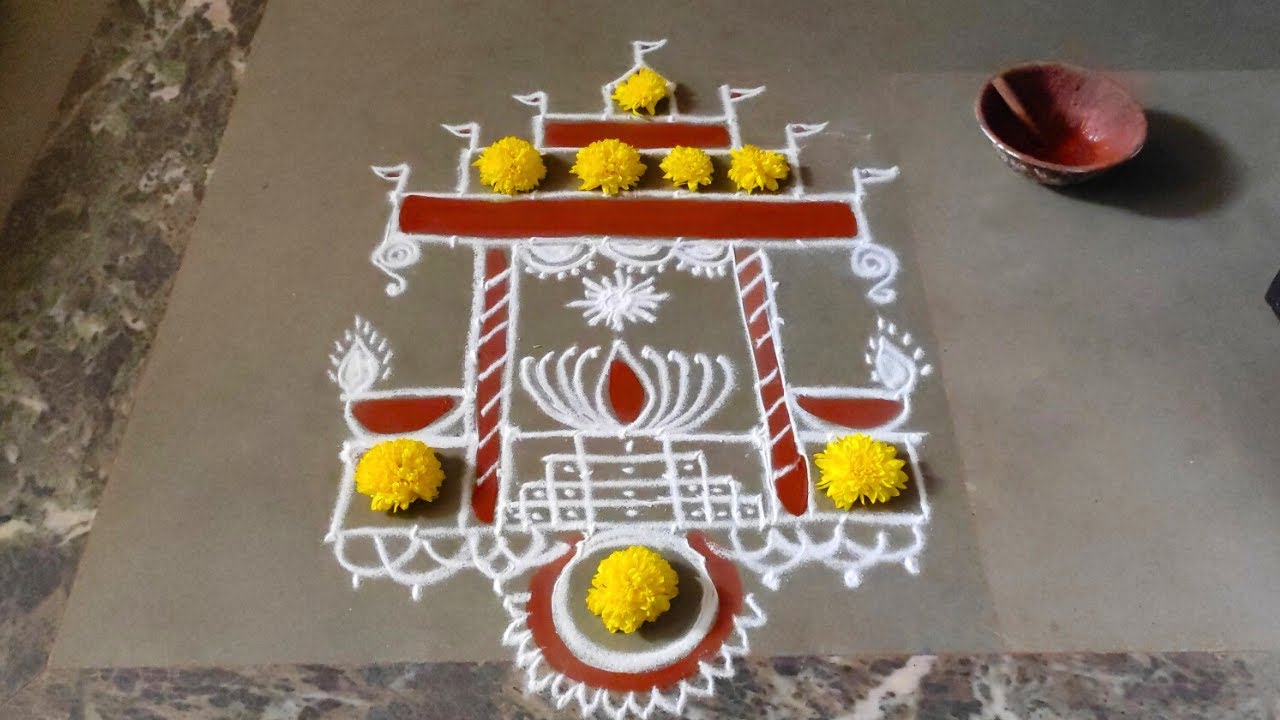 Rathasapthami special Ratham kolam| Thai Masam kolam | muggulu | Ther ...