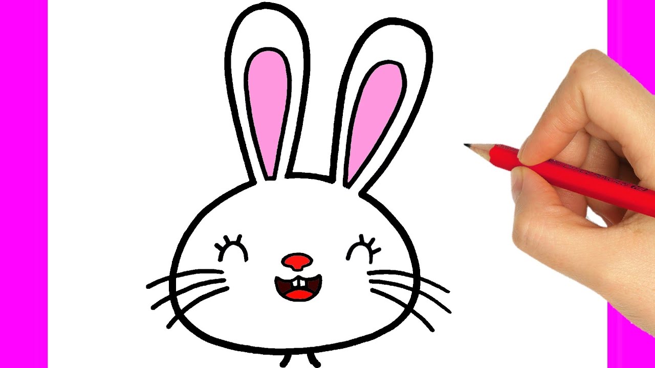 How to draw a bunny easy and fast como desenhar um coelho fácil e rápido