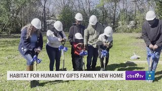 East Texas family celebrates groundbreaking of their first home with Habitat for Humanity