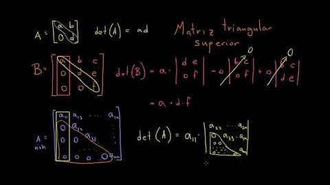 Determinante de matriz triangular superior