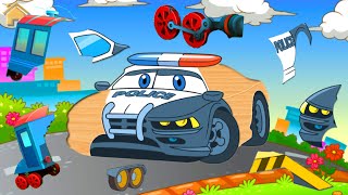 Car Puzzles Game for Kids - Emergency and Construction Vehicles | Police Car, Bus | Android Gameplay screenshot 2