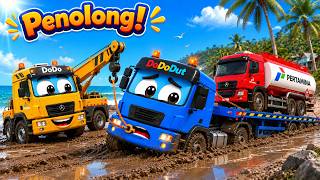 Ayo Bantu Truk Trailer DodoDut!😍🚛| Roda Roda Truk Berputar - Animasi Lagu Anak 3D Seru & Lucu🌟