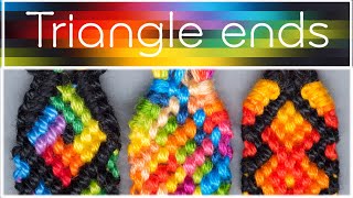 3 Types of Triangle Ends - Friendship Bracelets Tutorials