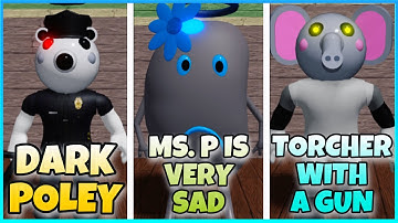 How To Get “DARK POLEY”, “TORCHER WITH A GUN”, & “MS P IS VERY SAD” BADGE in Piggy RP 2 Roblox
