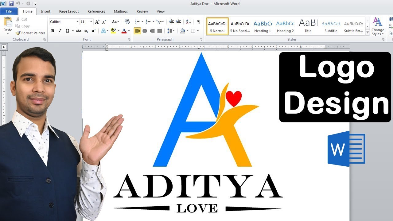 how to design a logo using microsoft word