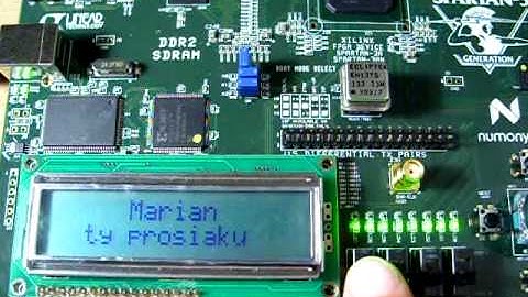 LCD display on Spartan 3AN  kit board