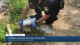 Woman finds human ashes in a box along the Appomattox River