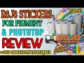 R8J8 STICKERS FOR PIGMENT &amp; COLD LAMINATING FILM (PHOTO TOP) REVIEW + PHOTO TOP TECHNIQUES (TAGALOG)