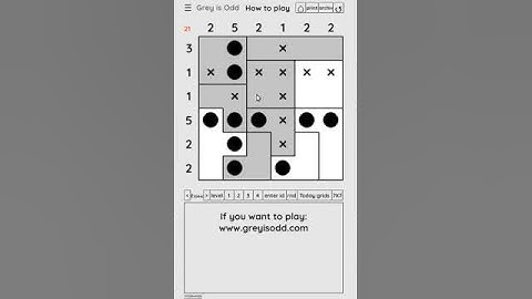 Grey is Odd - Today grids. Solution level 1 6X6 dated 03-23-2024