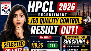 HPCL QC Result 2026 🔥 3234 Students for 12 Posts | My Score 119.25 | Cutoff 122.75 @StudentLytical  screenshot 2