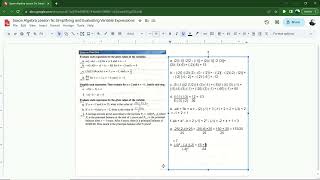 Saxon Algebra 1 Lesson 16 Video 2: Simplifying and Evaluating Variable Expressions