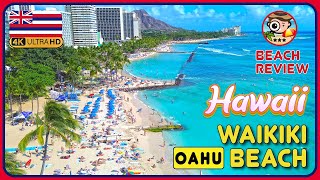 🇺🇸 Waikiki Beach 🏄 Oahu 🌸 HAWAII (Duke Kahanamoku Beach -😎🙌)  4K Walking Tour / Beach Walk