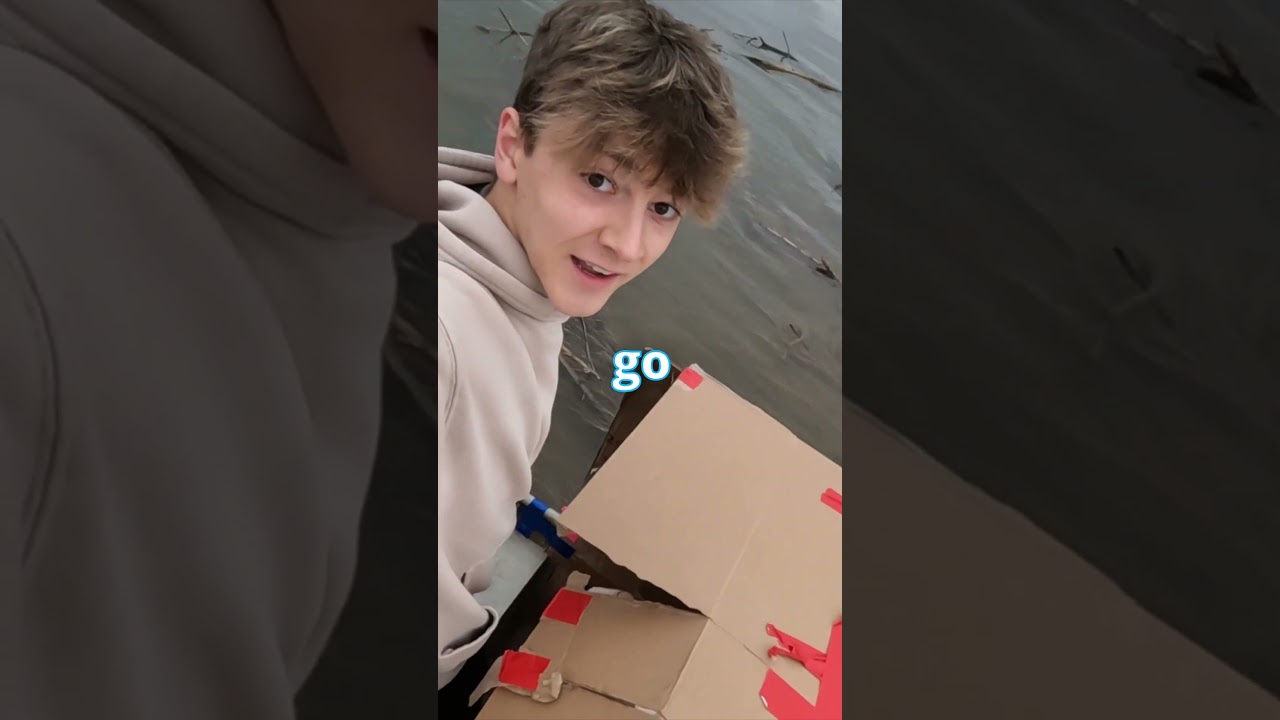 Driving A REAL Box Fort BOAT!! 