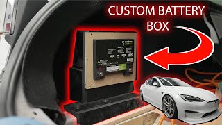 ITS OWN BATTERY TO POWER THE SUBWOOFERS?! | Tesla Plaid Project Episode 3