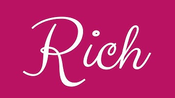 Learn how to Sign the Name Rich Stylishly in Cursive Writing