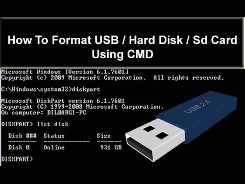 How To Format USB/SD Card/Hard Disk Using CMD - Best Method Ever