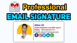 How to create a professional Email Signature | How to design Email Signature || AK Technology
