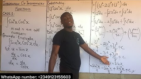 INTEGRATION OF TRIGONOMETRIC FUNCTIONS (1)#calculus #integration#excellentlinkacademy WELL EXPLAINED