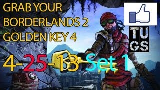 2X Sets Of Free Golden Key Set 1 Borderlands 2 SHIFT CODES 4-25-13 Mac, 360, PS3 & PC