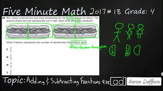 4th Grade STAAR Practice Adding and Subtracting Fractions (4.3E - #4)