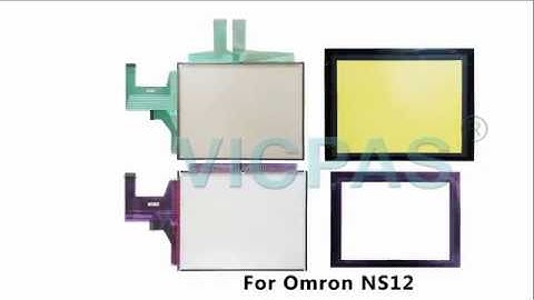 Omron NS12 NS10-TV00-V2 series touch screen panel repair with overlay, membrane keypad, lcd display