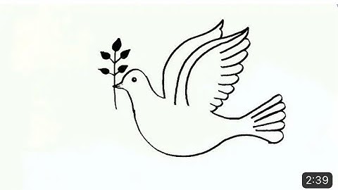 How To Draw A Peace Dove | Easy Step Advanced Drawing | Simple Drawing For Kids #sridrawing #viral