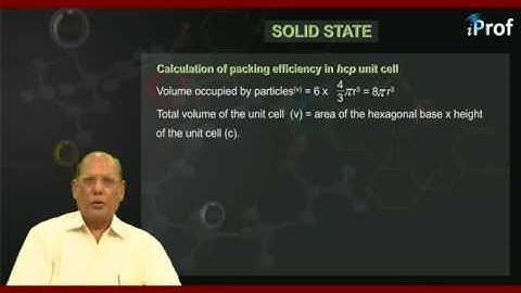 CALCULATION OF PACKING EFFICIENCY IN HCP UNIT CELL