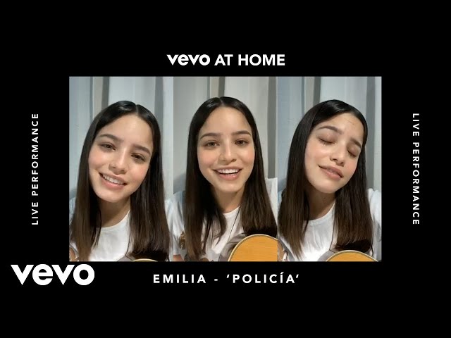 Emilia - Policía (Live) | Vevo at Home class=