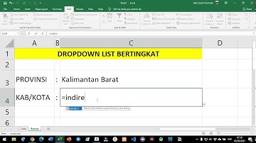 Latihan Membuat Dropdown List Bertingkat di Excel | Trik Excel Mudah