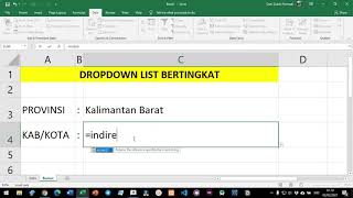 Latihan Membuat Dropdown List Bertingkat di Excel | Trik Excel Mudah Latihan Membuat Dropdown List Bertingkat di Excel | Trik Excel Mudah