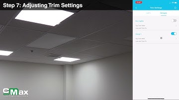 cMax Network Controls: Step 07 -  Trim Settings