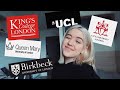 uk university decision reactions (irish student) // King's College, UCL