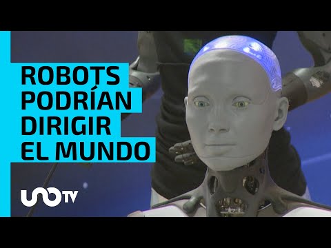 Robots humanoides dan conferencia y aseguran que dirigirán el mundo