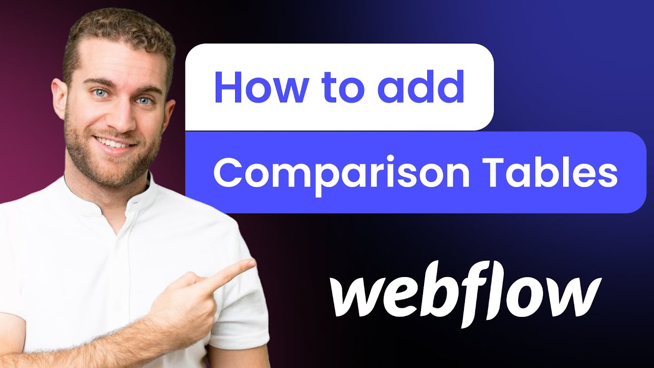 How to add Comparison Tables to Webflow - YouTube