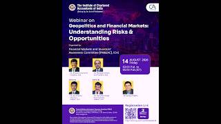 Webinar on Geopolitics and Financial Markets: Understanding Risks and Opportunities on 14th aug 2026