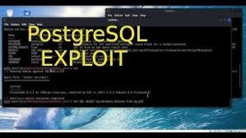 Exploiting postgresql with Metasploit and Kali Linux