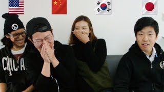 爆笑！中日韩英四语大PK！Funny Chinese English Korean Japanese comparison video