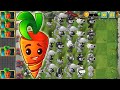 Pvz 2 Survival Discovery - Intensive Carrot & All Pea Vs All Zombies