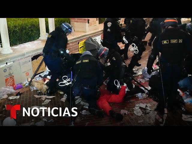 EN VIVO: La policía desmantela el campamento de manifestantes propalestinos en UCLA