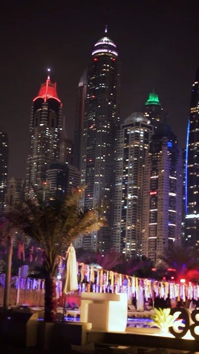 Атмосфера ночного города Дубай, Арабские Эмираты, небоскребы 🌃🇦🇪#дубай ...