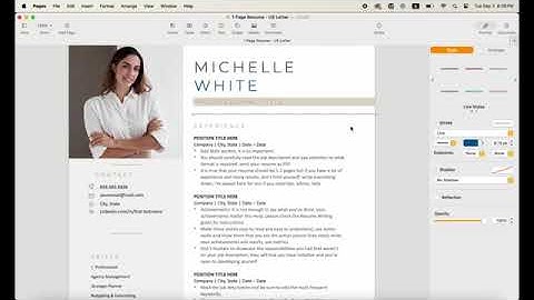 Mac Pages Resume Template⧸CV Template   1  Filling in Your Resume   How to add or edit text & lines