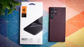 Spigen Neo Flex S22 Ultra Screen Protector Installation