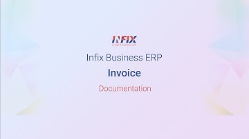 Infix Business ERP - invoice