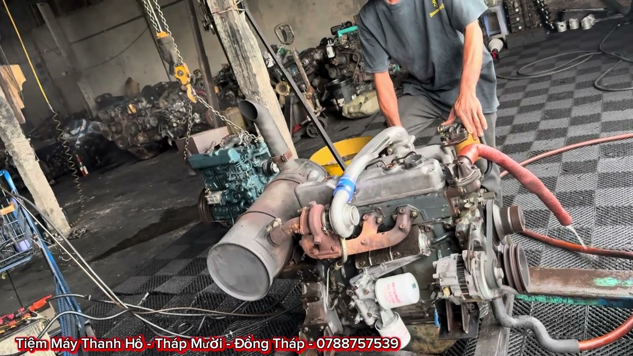 [Giá 4x] Mitsubishi 4D31 Turbo 4 chân dọn full từ A-Z | Lắp cho xe cuốc Sumitomo S265 S260