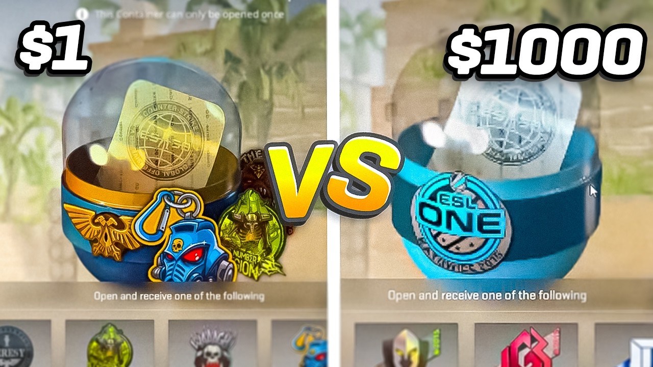 $1 Vs $1000 CS2 STICKER CAPSULE