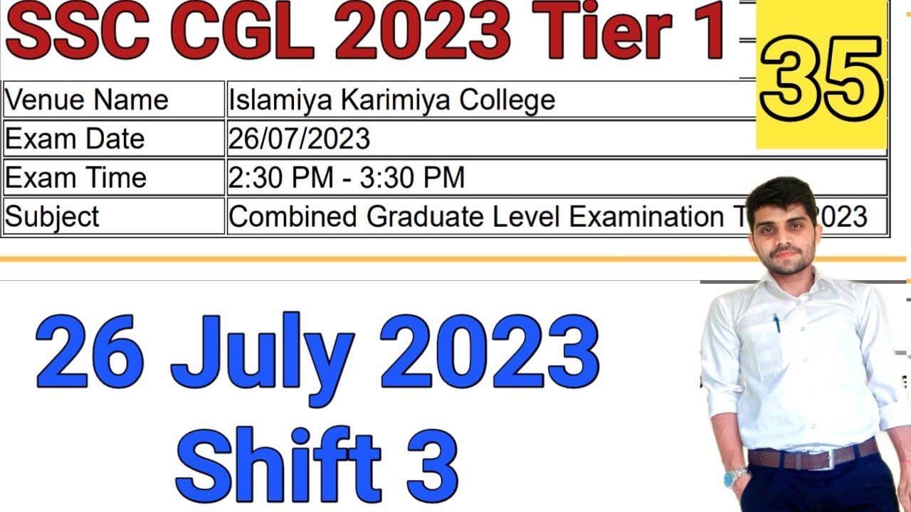 26 July Shift 3 CGL | SSC CGL 2023 Tier 1 Maths Solution | SSC CGL ...